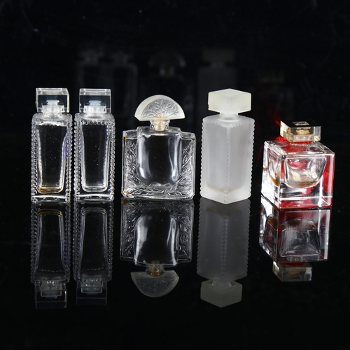 1448 - LALIQUE - a set of 5 miniature perfume bottles, boxed