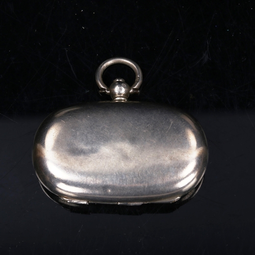 763 - An Edwardian silver sovereign and half sovereign case, plain oval form, by E J Trevitt & Sons Ltd, h... 