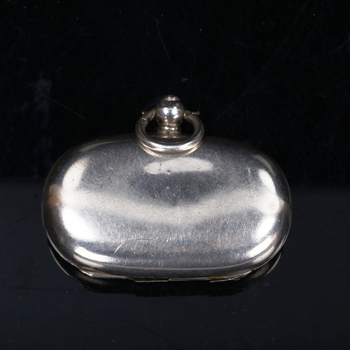 763 - An Edwardian silver sovereign and half sovereign case, plain oval form, by E J Trevitt & Sons Ltd, h... 