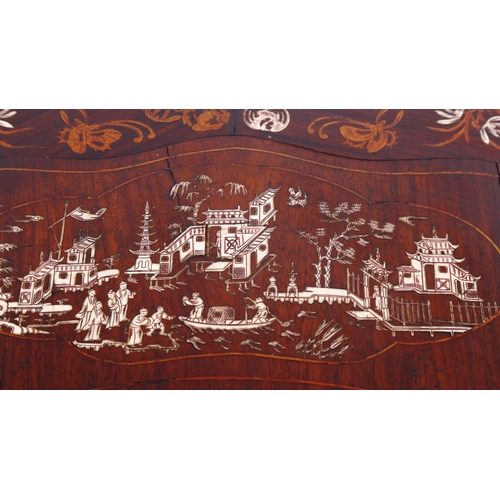 1152 - An impressive 19th century Chinese rosewood and ivory marquetry inlaid centre table, the top intrica... 