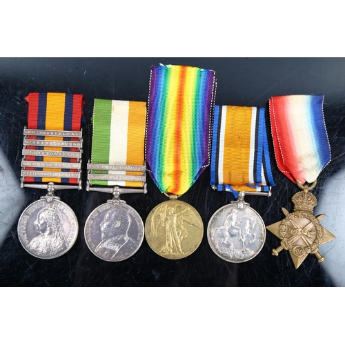 1408 - A group of 5 campaign and First War Service medals awarded to Captain Major Harold Gotto Royal Field... 