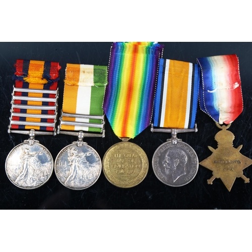 1408 - A group of 5 campaign and First War Service medals awarded to Captain Major Harold Gotto Royal Field... 