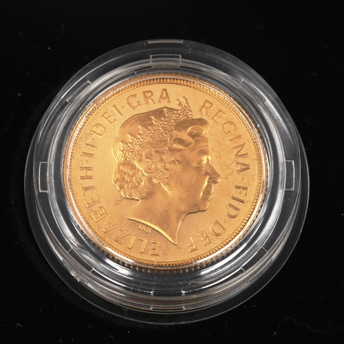 131 - An Elizabeth II 2003 gold proof full sovereign coin, limited edition no. 5746, 7.9g, boxed with cert... 