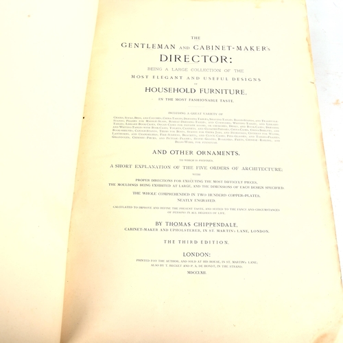 1536 - The Gentleman And Cabinet Makers Director by Thomas Chippendale, third edition published 1762, A/F