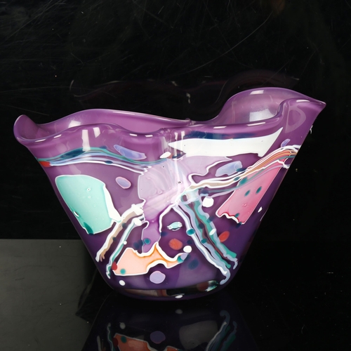 1813 - STEPHEN R NELSON, studio glass vase, signed to base, numbered 81102, height 13cm.