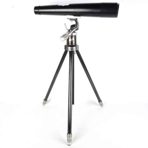 1814 - ABERCROMBIE AND FITCH, a 1960s tripod mounted telescope, with 15x-60x 60mm lense, on StarD Davidson ... 