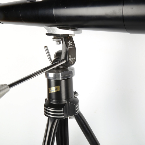 1814 - ABERCROMBIE AND FITCH, a 1960s tripod mounted telescope, with 15x-60x 60mm lense, on StarD Davidson ... 