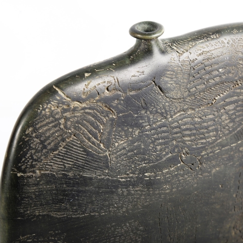 1835 - PETER HAYES, a large size early studio pottery bottle form vase, incised signature and impressed sea... 