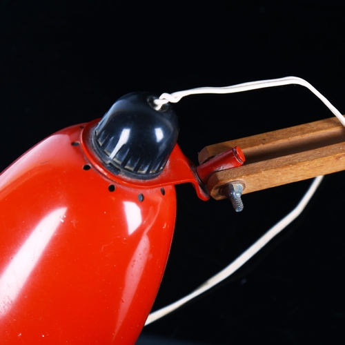 1838 - TERENCE CONRAN for Habitat, a 1960s' Anglepoise lamp, with beech wood stem, height 60cm.