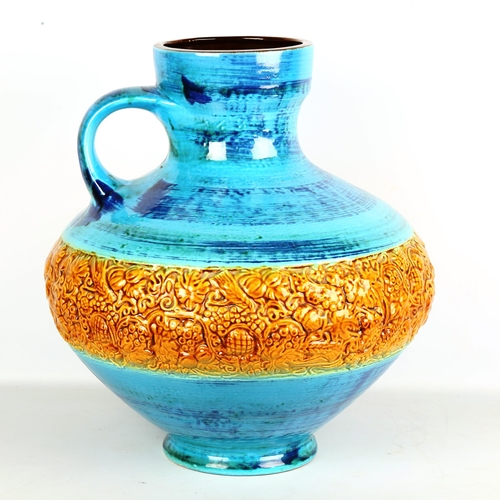 1842 - A large CARSTENS, West German, handled vase, makers stamp to base nr 203-45, height 45cm