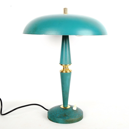 1882 - LOUIS KALFF for Philips, a 1950s' blue table lamp, height 37cm