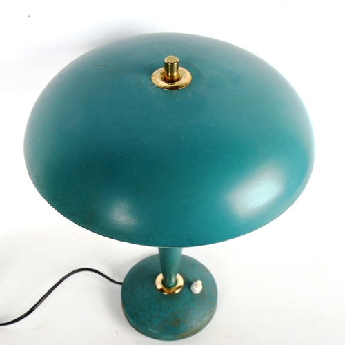 1882 - LOUIS KALFF for Philips, a 1950s' blue table lamp, height 37cm