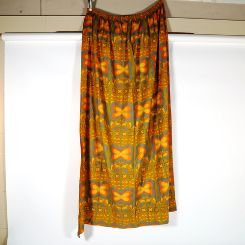 1896 - JYOTI BHOMIK for Heals, 1960s, Indian Summer fabric /curtain panel, marked on selvedge, 207 x163cm