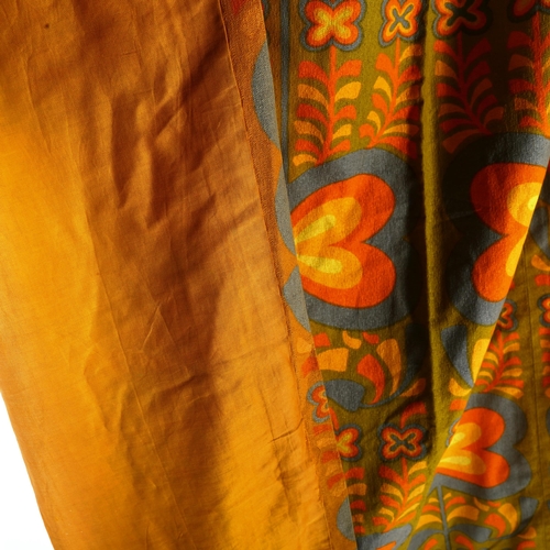 1896 - JYOTI BHOMIK for Heals, 1960s, Indian Summer fabric /curtain panel, marked on selvedge, 207 x163cm