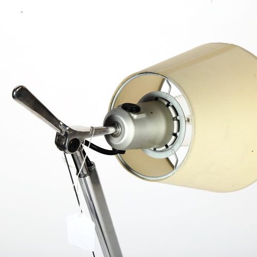 1920 - An Artemide Tolomeo Basculante Tavolo desk or table lamp in aluminium with parchment shade, designed... 