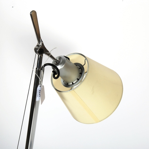 1921 - An Artemide Tolomeo Basculante Tavolo desk or table lamp in aluminium with parchment shade, designed... 