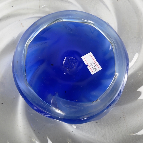 1931 - A set of six Japanese studio glass dishes with impressed seal to pontil, diameter 24cm