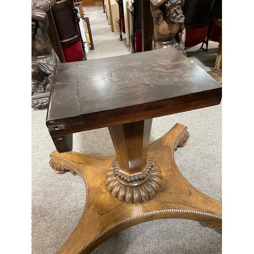 1247 - Gillows of Lancaster, 19th century rosewood dining table of rectangular form, brass inlaid and cross... 