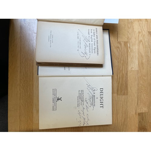 1155 - J B Priestley, 2 books, Fools And Philosophers First Edition 1925, and Delight First Edition 1949, b... 