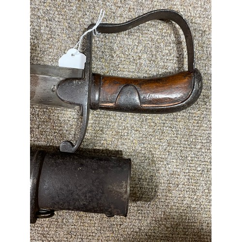 1187 - A 1796 pattern Light Infantry sabre, original metal scabbard