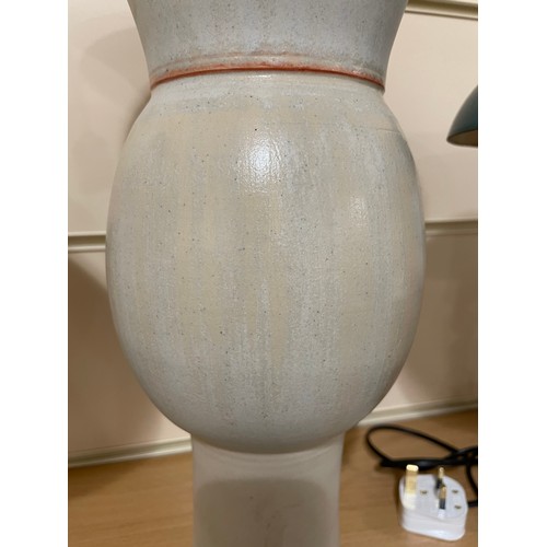 1834 - CHRISTINE FEILER studio pottery trumpet vase,  monogram to base, height 40cm