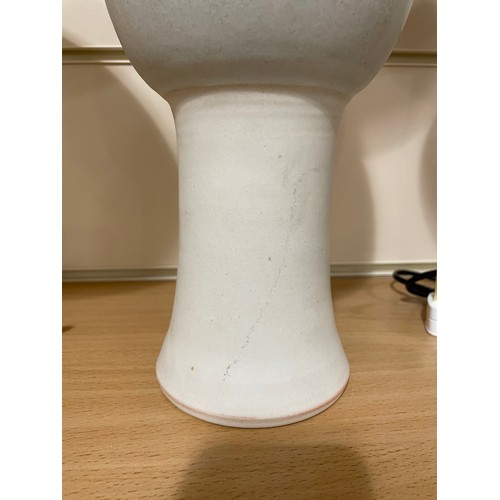 1834 - CHRISTINE FEILER studio pottery trumpet vase,  monogram to base, height 40cm