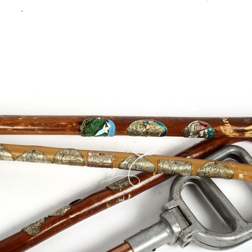 124 - 3 Vintage German walking sticks and a shooting stick (4)