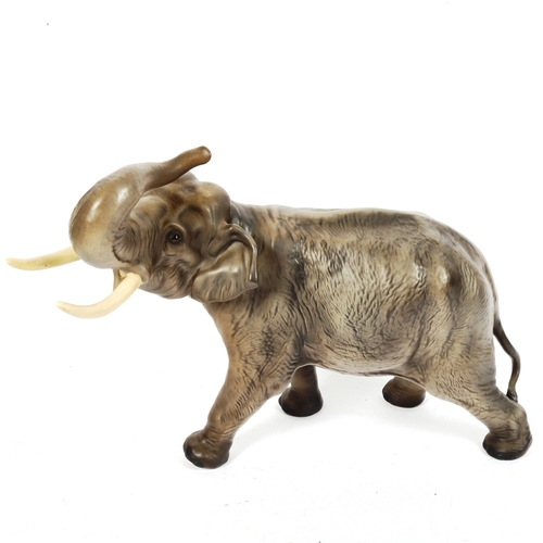 127 - A large Beswick ceramic elephant figure, height 30cm