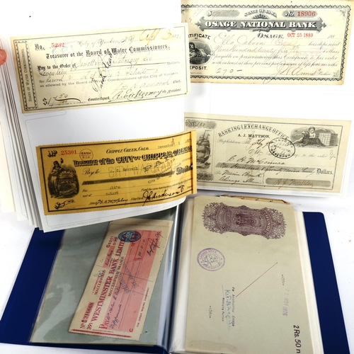 158 - 2 albums of world banknotes, including Bombay Province, American Bank of China etc