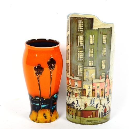 171 - Beswick Silhouette D'Art L S Lowry vase, and Anita Harris art pottery vase, largest height 25cm