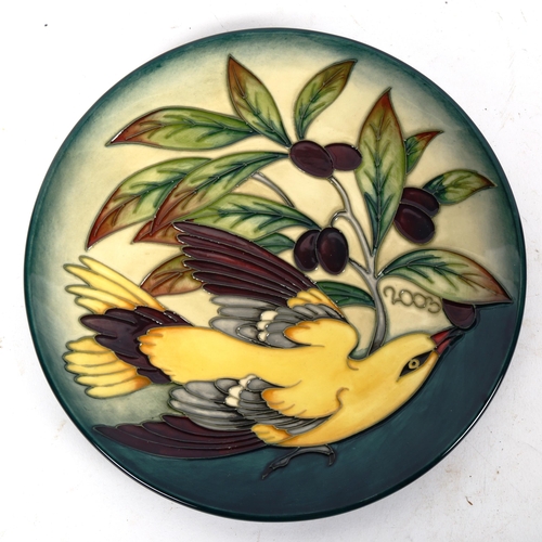 176 - A Moorcroft Ingleswood pattern plate, circa 2000, designed by Philip Gibson, limited edition no. 449... 