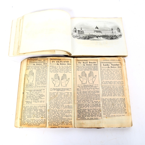 185 - A book of Rock & Co Antique engravings, and a book of early 20th century Cheirastrology newspaper cu... 