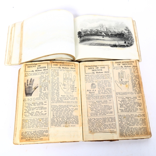 185 - A book of Rock & Co Antique engravings, and a book of early 20th century Cheirastrology newspaper cu... 