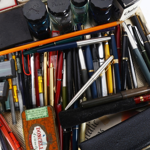 191 - A large quantity of pens, inks etc, including Sheaffer, L'Plume, Parker etc