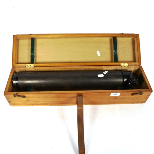 207 - A cased Second World War Period W Ottway 1941 no, 2 telescope, length 51cm