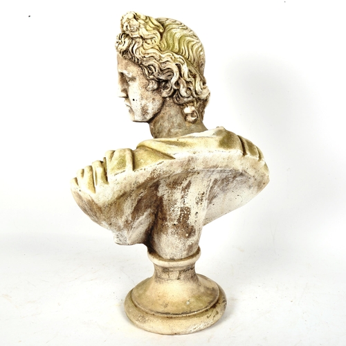 232 - A Classical style moulded concrete bust sculpture, height 52cm