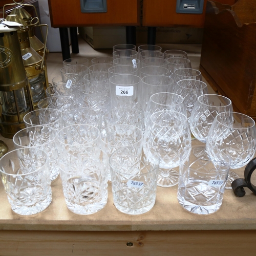 266 - A group of various drinking glasses, including Edinburgh, Tudor, and Royal Brierley