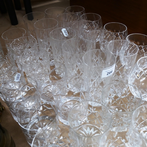 266 - A group of various drinking glasses, including Edinburgh, Tudor, and Royal Brierley