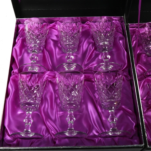 270 - 2 boxed sets of 6 wine drinking glasses