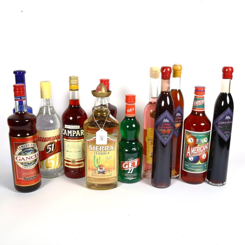 320 - 12 bottles of spirits and liqueurs, including Sierra Tequila (12)