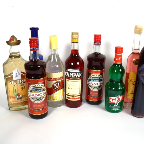 320 - 12 bottles of spirits and liqueurs, including Sierra Tequila (12)