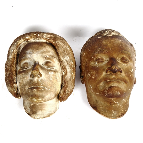 63 - 2 plaster death masks