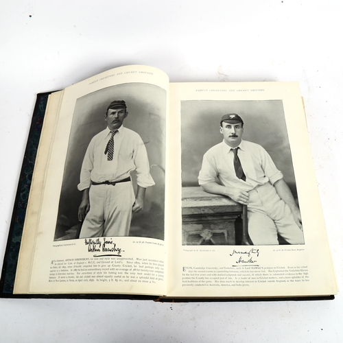 77 - Famous cricketers and cricket grounds, by C W Alcock, and 2 cricket prints