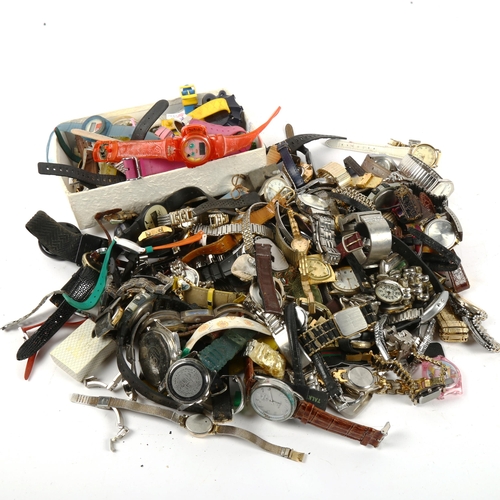 1022 - A large collection of miscellaneous wristwatches, and a box of novelty wristwatches