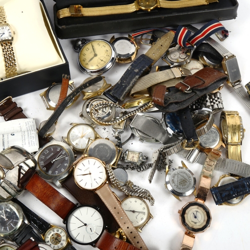 1024 - A collection of circa 1950s/70s wristwatches, and a collection of modern quartz wristwatches