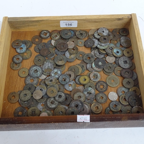 156 - A quantity of Chinese tokens and coins