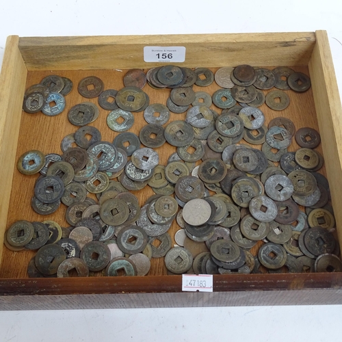 156 - A quantity of Chinese tokens and coins