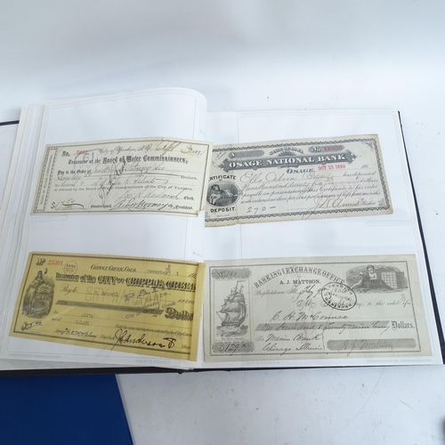 158 - 2 albums of world banknotes, including Bombay Province, American Bank of China etc