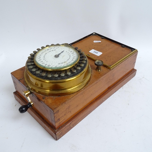 388 - An Antique Siemens Brothers & Co pointer telegraph box, 35cm x 20cm