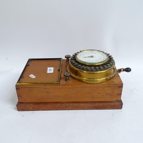 388 - An Antique Siemens Brothers & Co pointer telegraph box, 35cm x 20cm